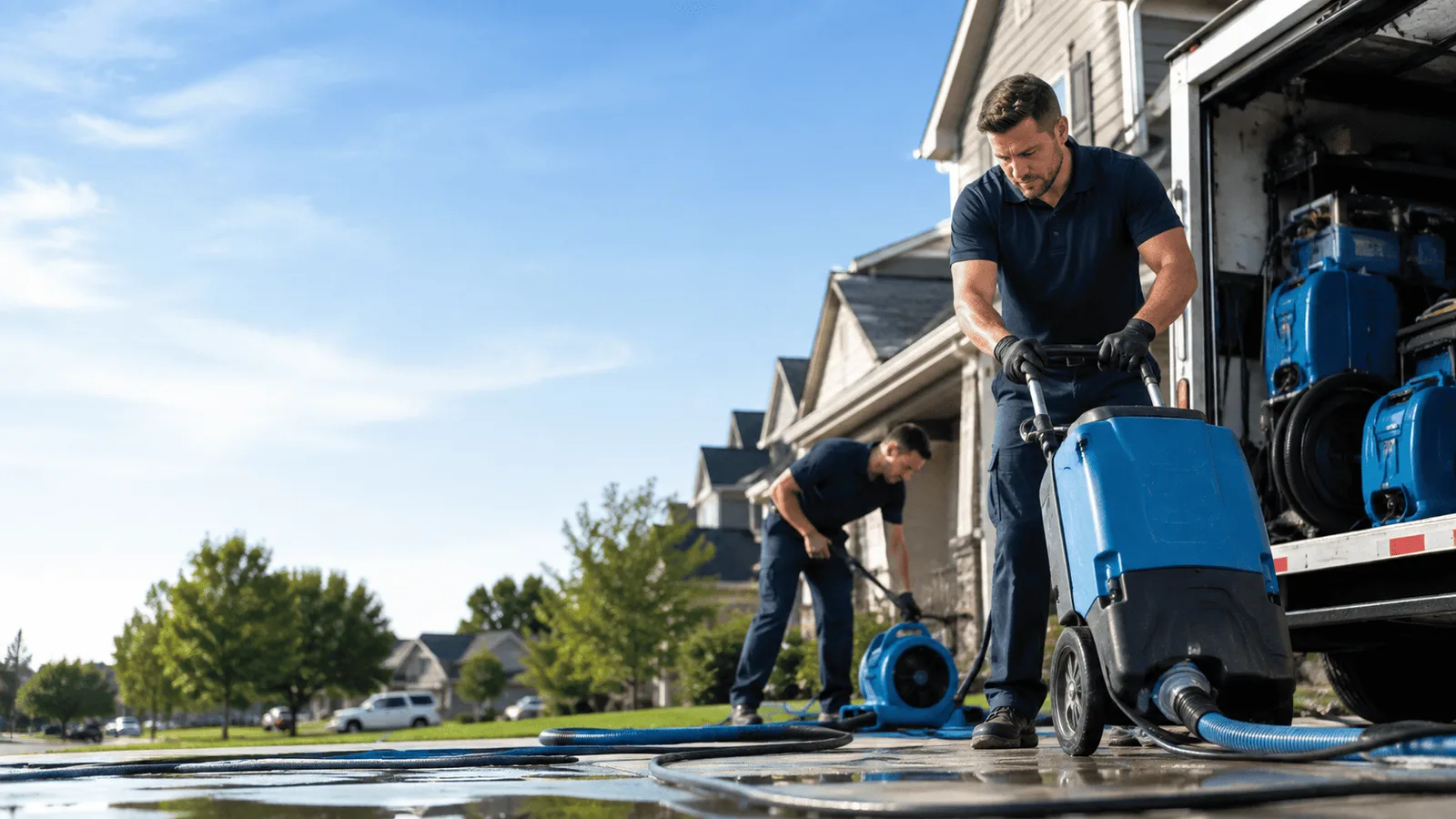 Dehumidification being performed in Knoxville, IA
